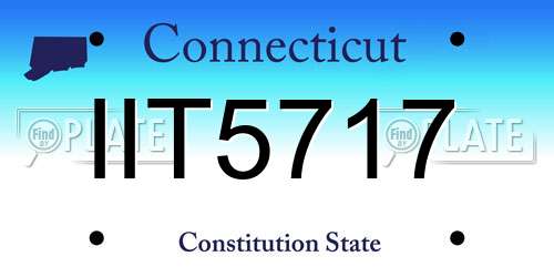 IIT5717 Connecticut License Plate