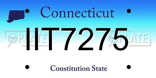IIT7275 Connecticut License Plate