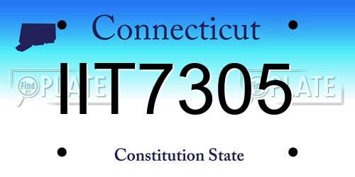 IIT7305 Connecticut License Plate