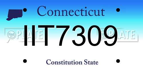 IIT7309 Connecticut License Plate