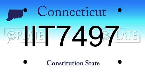 IIT7497 Connecticut License Plate