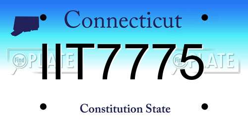 IIT7775 Connecticut License Plate