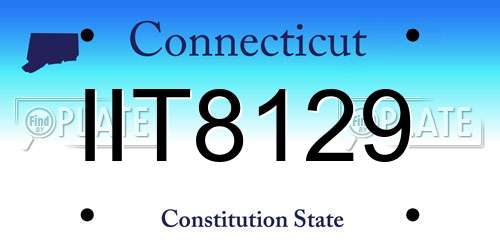 IIT8129 Connecticut License Plate