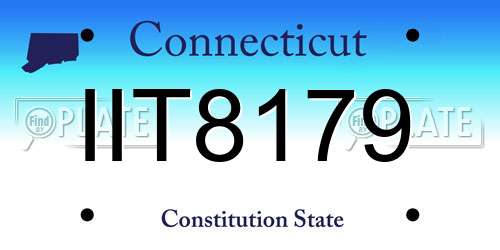 IIT8179 Connecticut License Plate