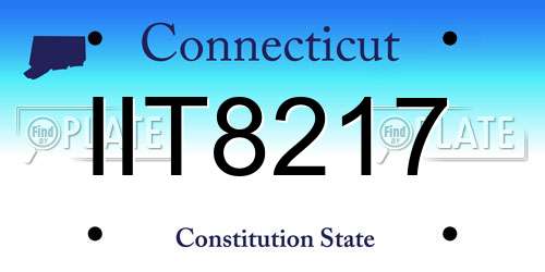 IIT8217 Connecticut License Plate
