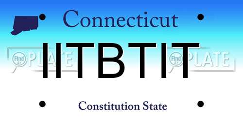 IITBTIT Connecticut License Plate