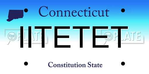 IITETET Connecticut License Plate