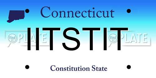 IITSTIT Connecticut License Plate