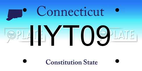 IIYT09 Connecticut License Plate