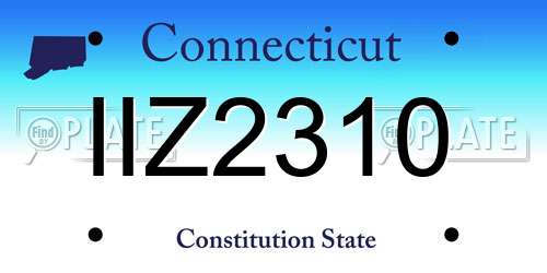 IIZ2310 Connecticut License Plate