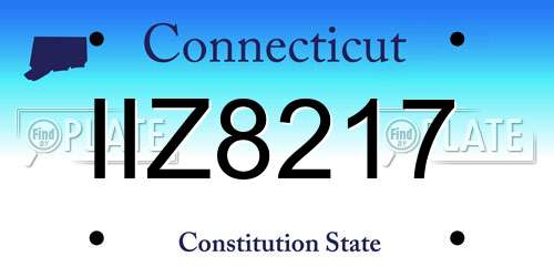 IIZ8217 Connecticut License Plate