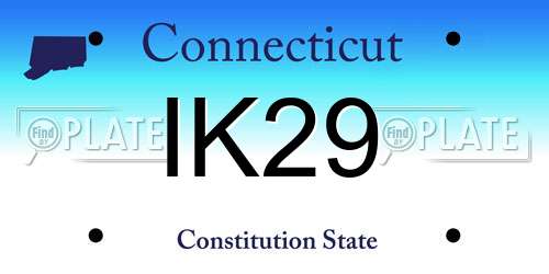 IK29 Connecticut License Plate