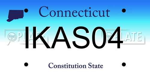 IKAS04 Connecticut License Plate