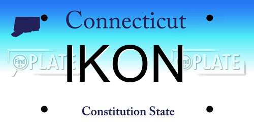 IKON Connecticut License Plate