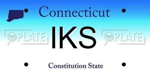 IKS Connecticut License Plate