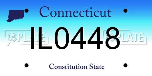 IL0448 Connecticut License Plate