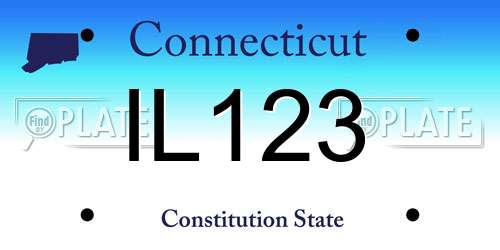 IL123 Connecticut License Plate