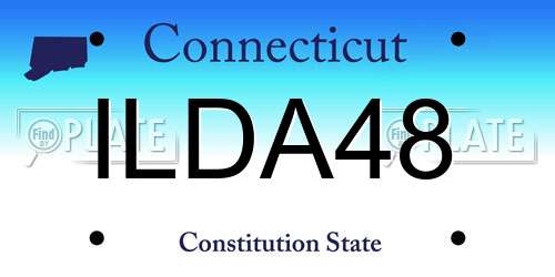 ILDA48 Connecticut License Plate