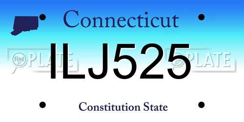 ILJ525 Connecticut License Plate