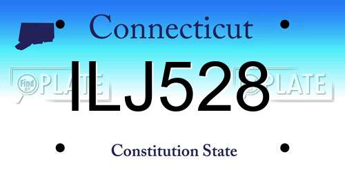 ILJ528 Connecticut License Plate