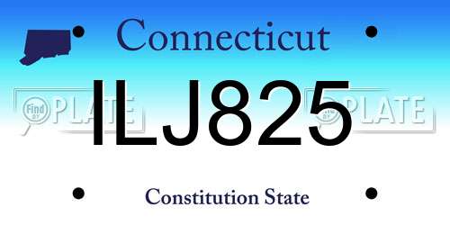 ILJ825 Connecticut License Plate