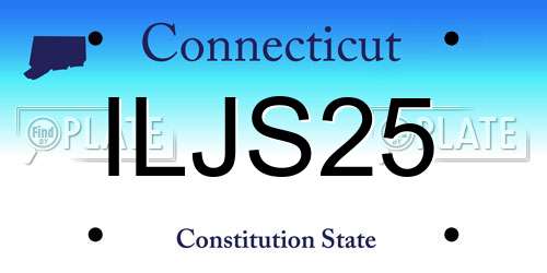 ILJS25 Connecticut License Plate
