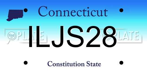 ILJS28 Connecticut License Plate