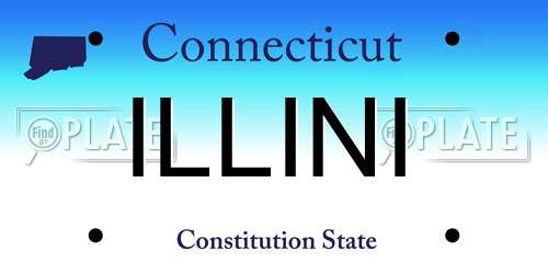 ILLINI Connecticut License Plate