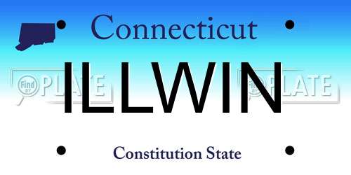 ILLWIN Connecticut License Plate
