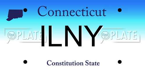 ILNY Connecticut License Plate