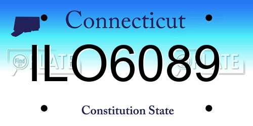 ILO6089 Connecticut License Plate