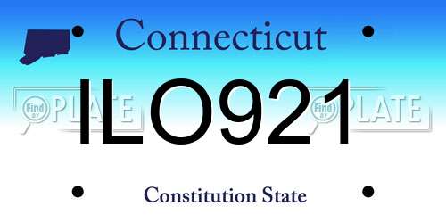 ILO921 Connecticut License Plate
