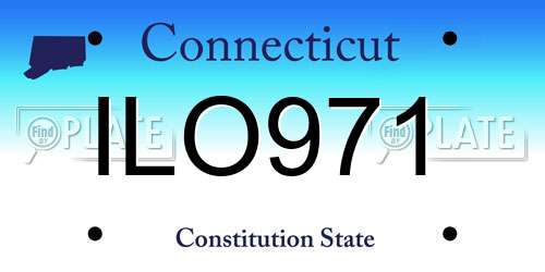 ILO971 Connecticut License Plate