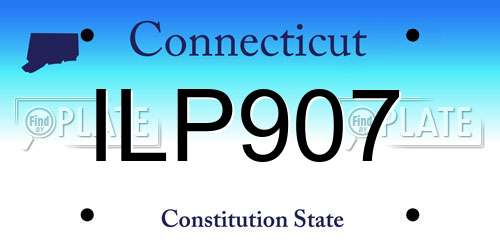 ILP907 Connecticut License Plate