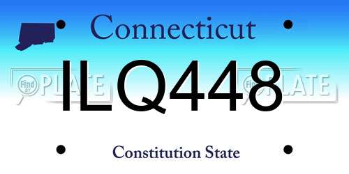 ILQ448 Connecticut License Plate