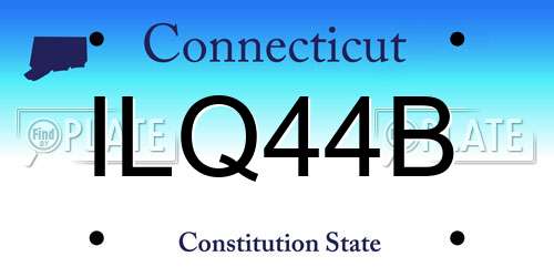 ILQ44B Connecticut License Plate