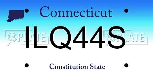 ILQ44S Connecticut License Plate