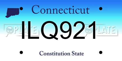 ILQ921 Connecticut License Plate