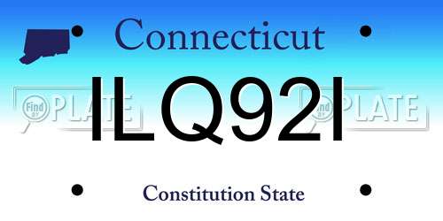 ILQ92I Connecticut License Plate