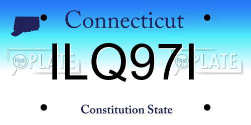 ILQ97I Connecticut License Plate