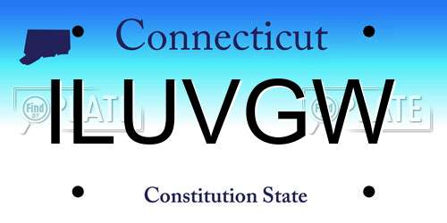 ILUVGW Connecticut License Plate