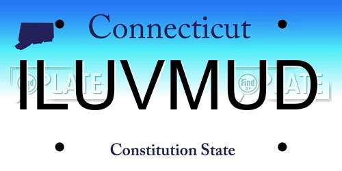 ILUVMUD Connecticut License Plate