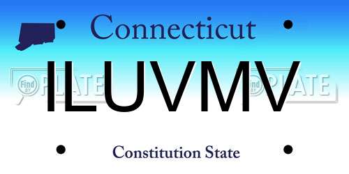 ILUVMV Connecticut License Plate