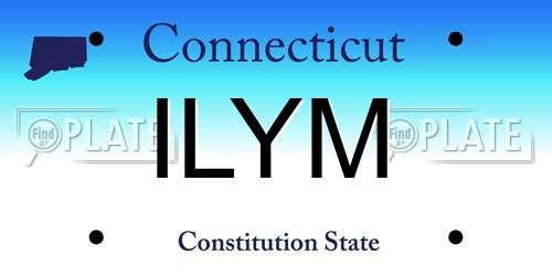 ILYM Connecticut License Plate