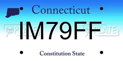 IM79FF Connecticut License Plate