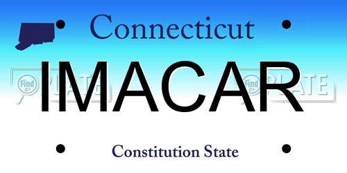 IMACAR Connecticut License Plate
