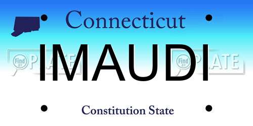 IMAUDI Connecticut License Plate