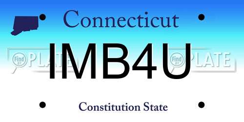 IMB4U Connecticut License Plate