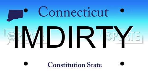 IMDIRTY Connecticut License Plate