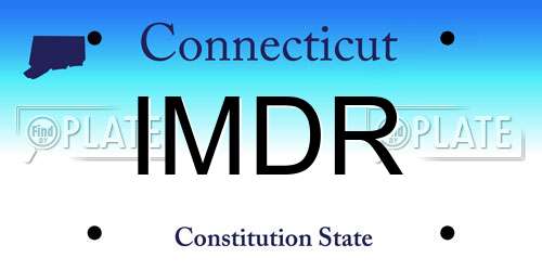 IMDR Connecticut License Plate